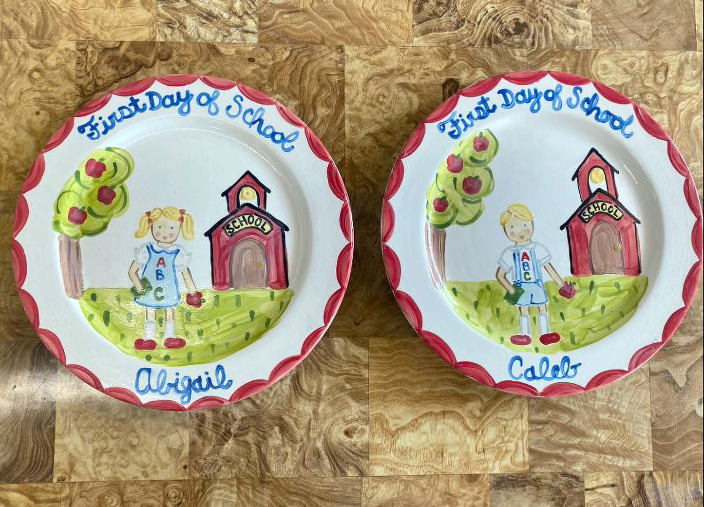 First Day of School Portrait Plate 9"