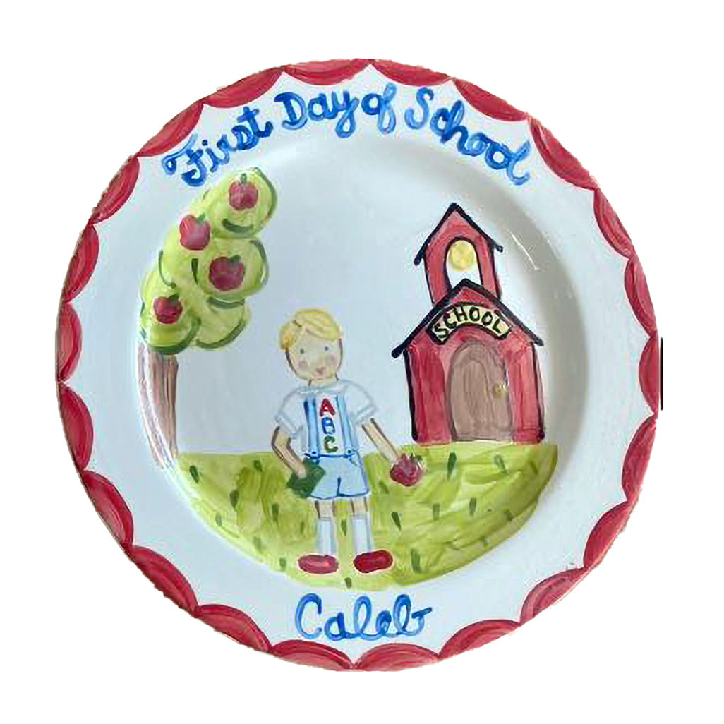 First Day of School Portrait Plate 9"