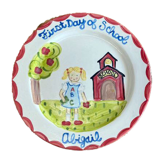 First Day of School Portrait Plate 9"