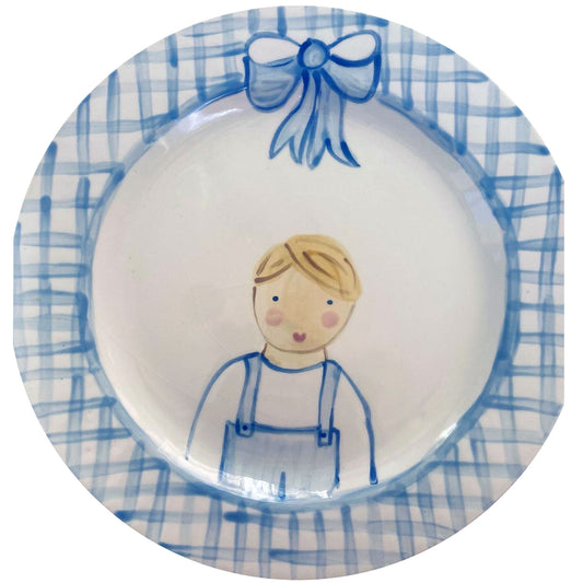 Everyday Plate Portrait Gingham and Ribbon