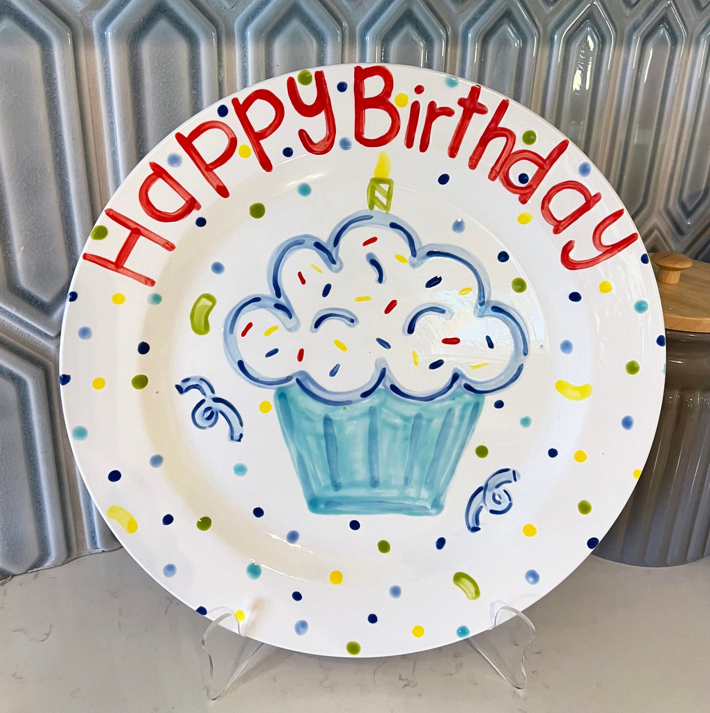 Birthday Plate - Funfetti Cupcake Design