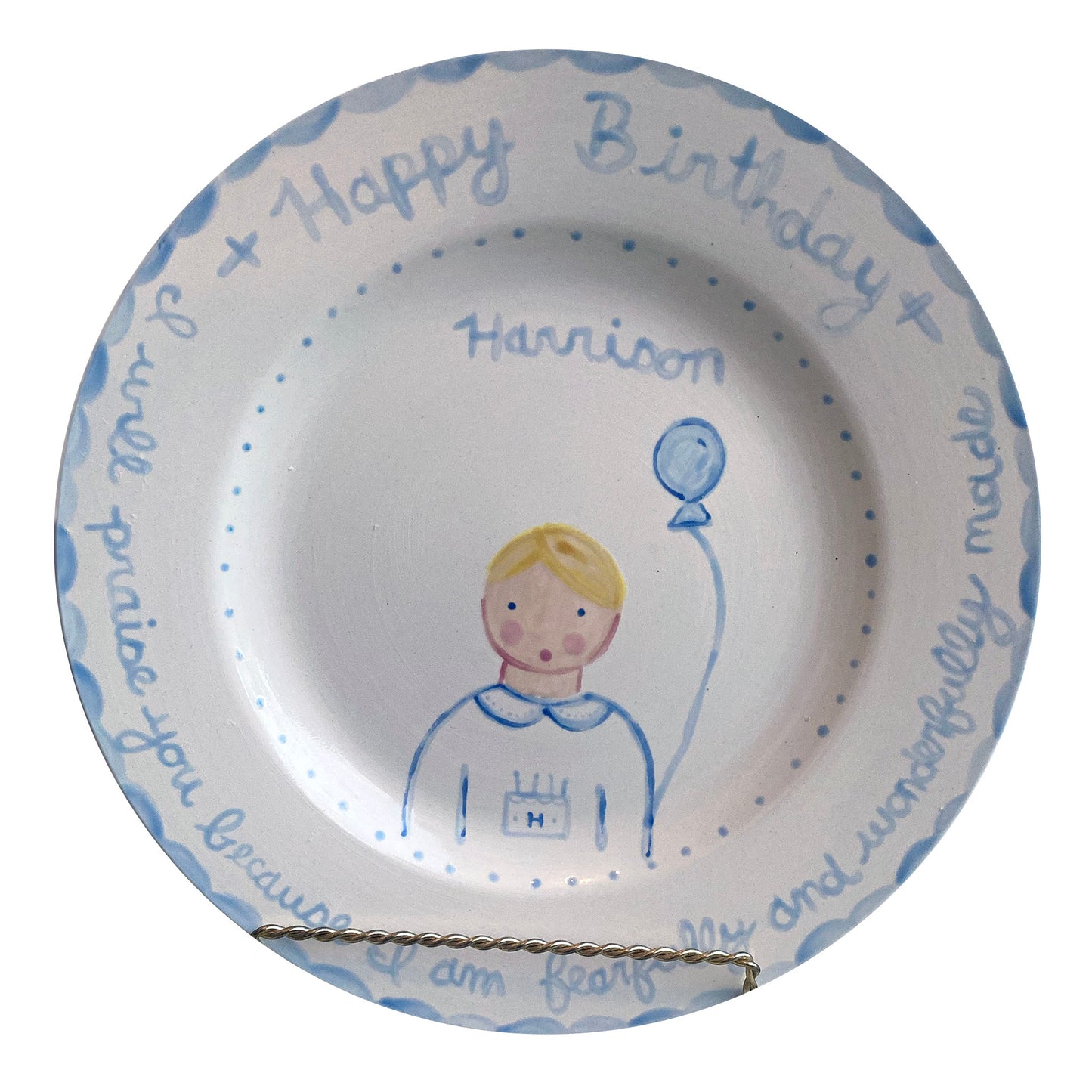 Birthday Plate Portrait Wonderfully Made