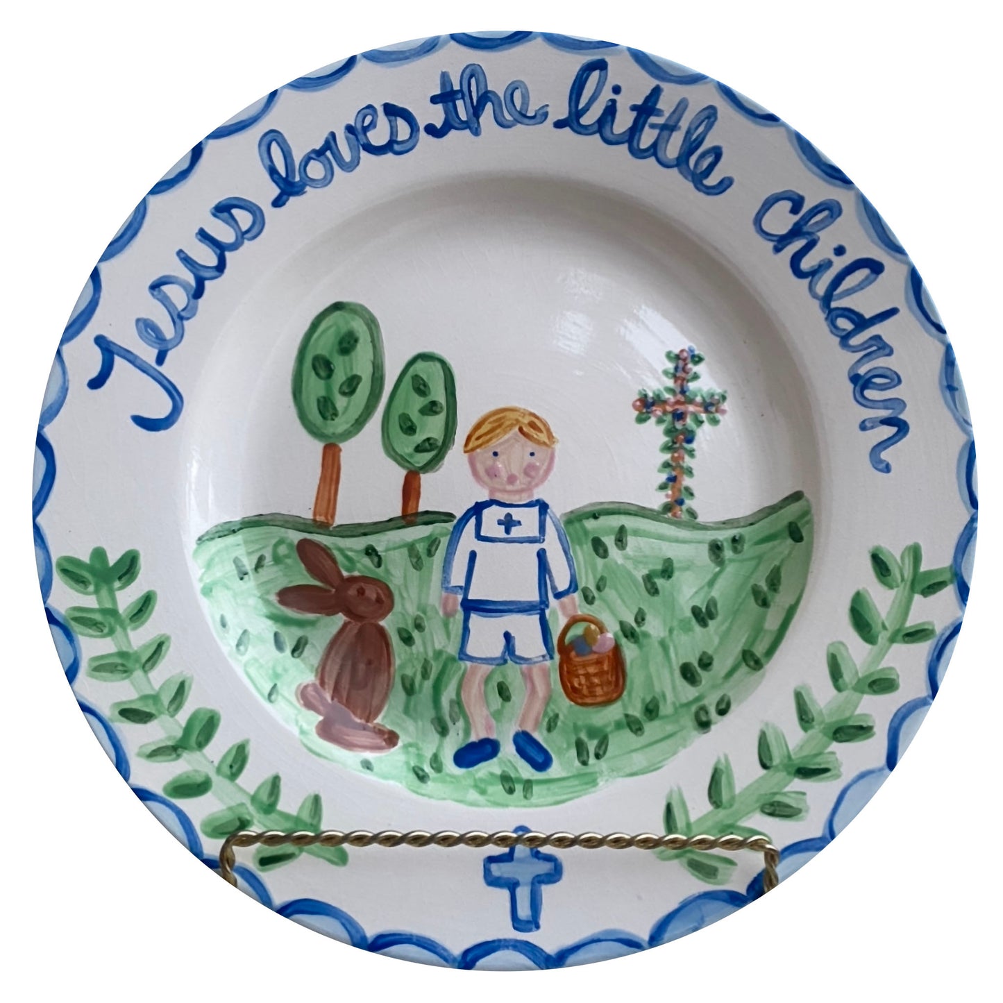Easter Plate Portrait Love the Children