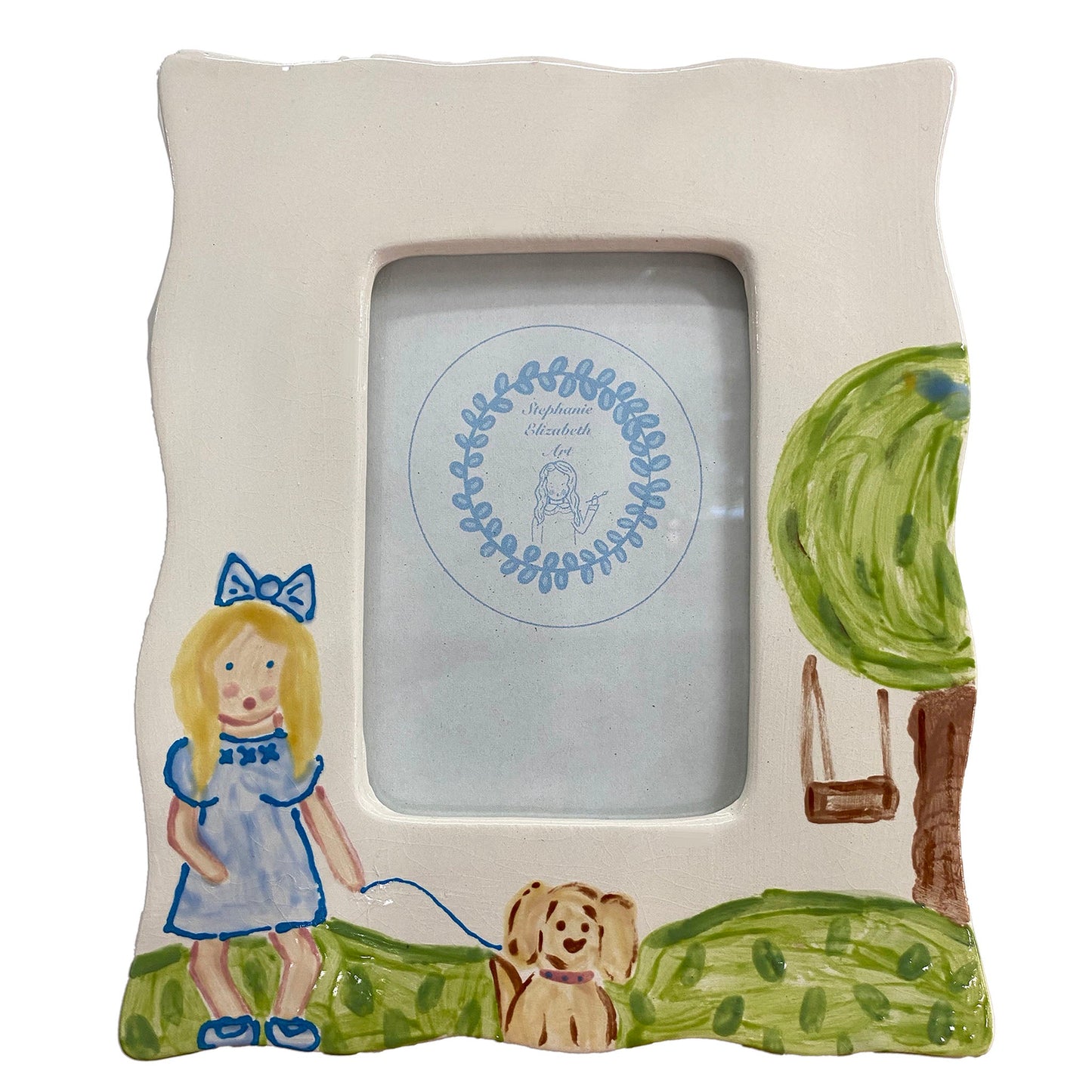 Wavy Frame Portrait Pup and Swing