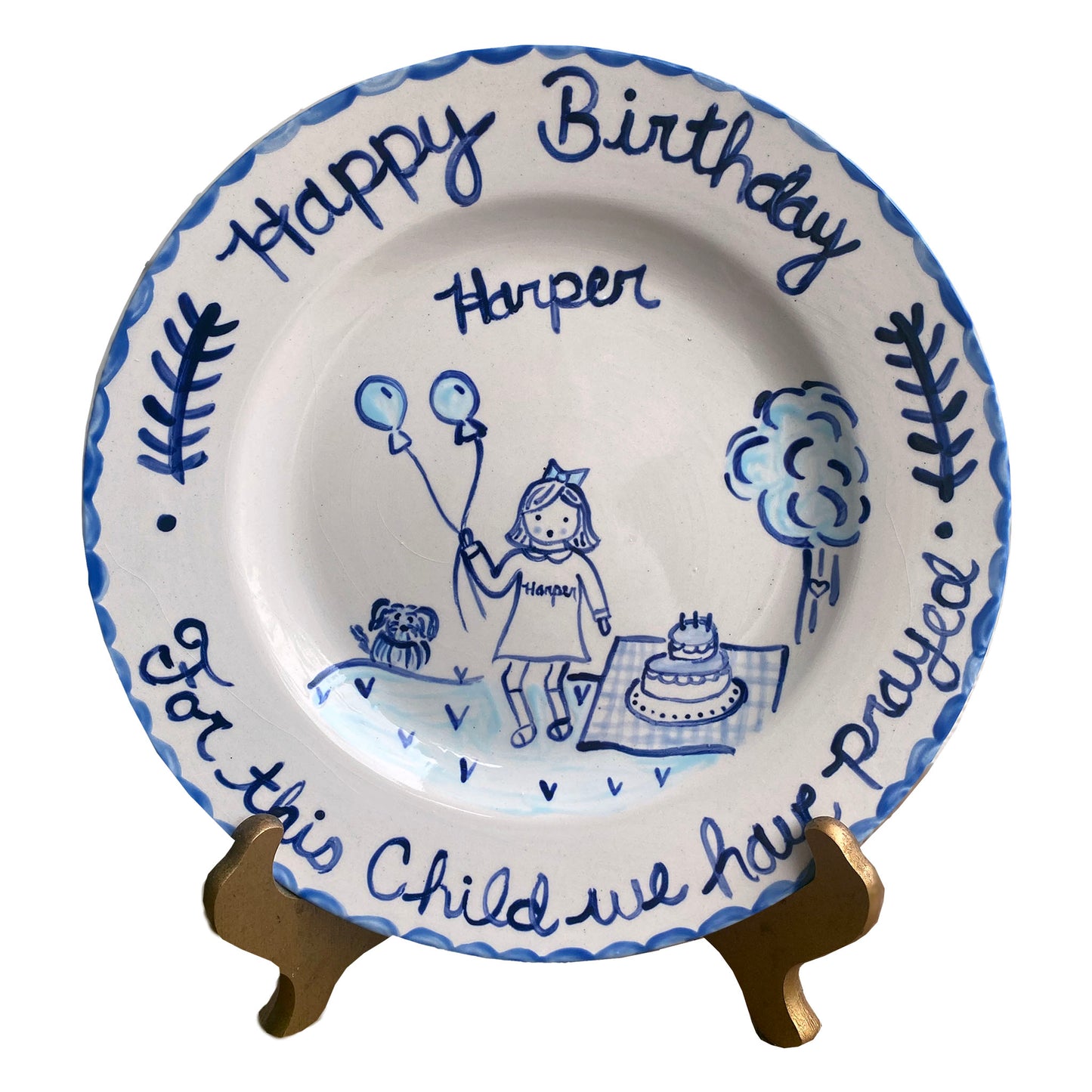 Birthday Plate Portrait For This Child Picnic