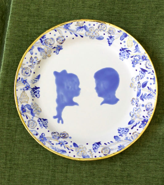 The Original Silhouette Plate - Chinoiserie Border
