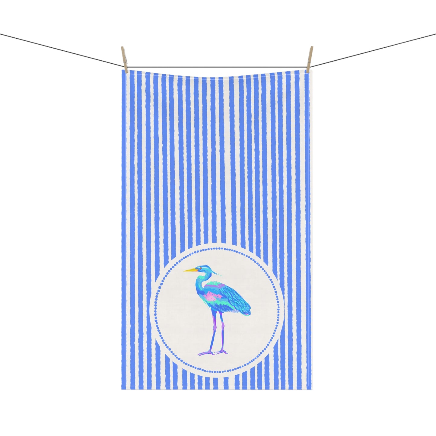 Blue Heron Kitchen Towel - Southern Shores Collection, Coastal Tea Towel