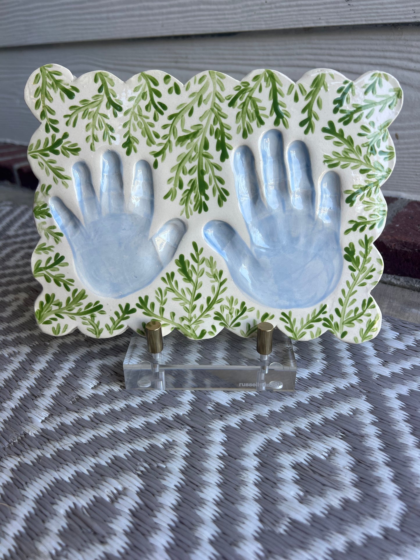 Scalloped Clay Imprint - Vines