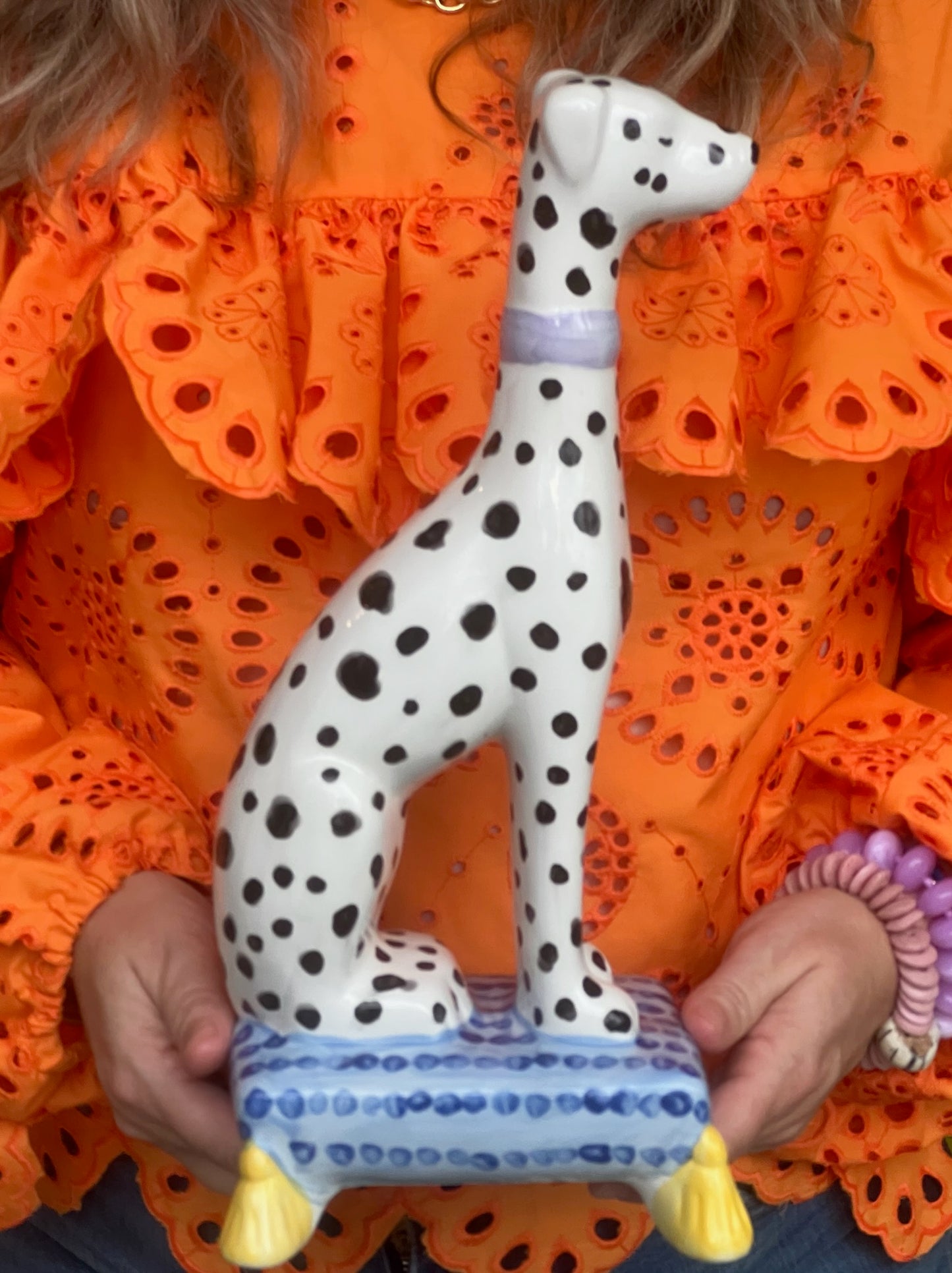 Belle on Blue Dots- Limited Edition Dalmatian