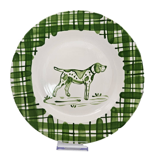 Sporting Dogs Collectible Plate - 11" Decorative Plate, Plate Wall, Hand Painted Plate