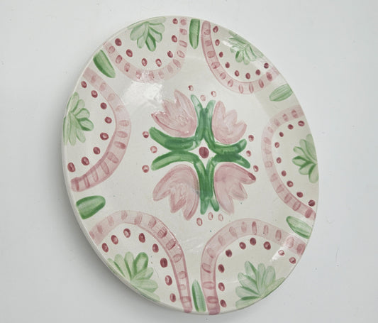 Flower Garden Collectible Plate - Time for Tulips - 8" Decorative Plate, Plate Wall, Hand Painted Plate