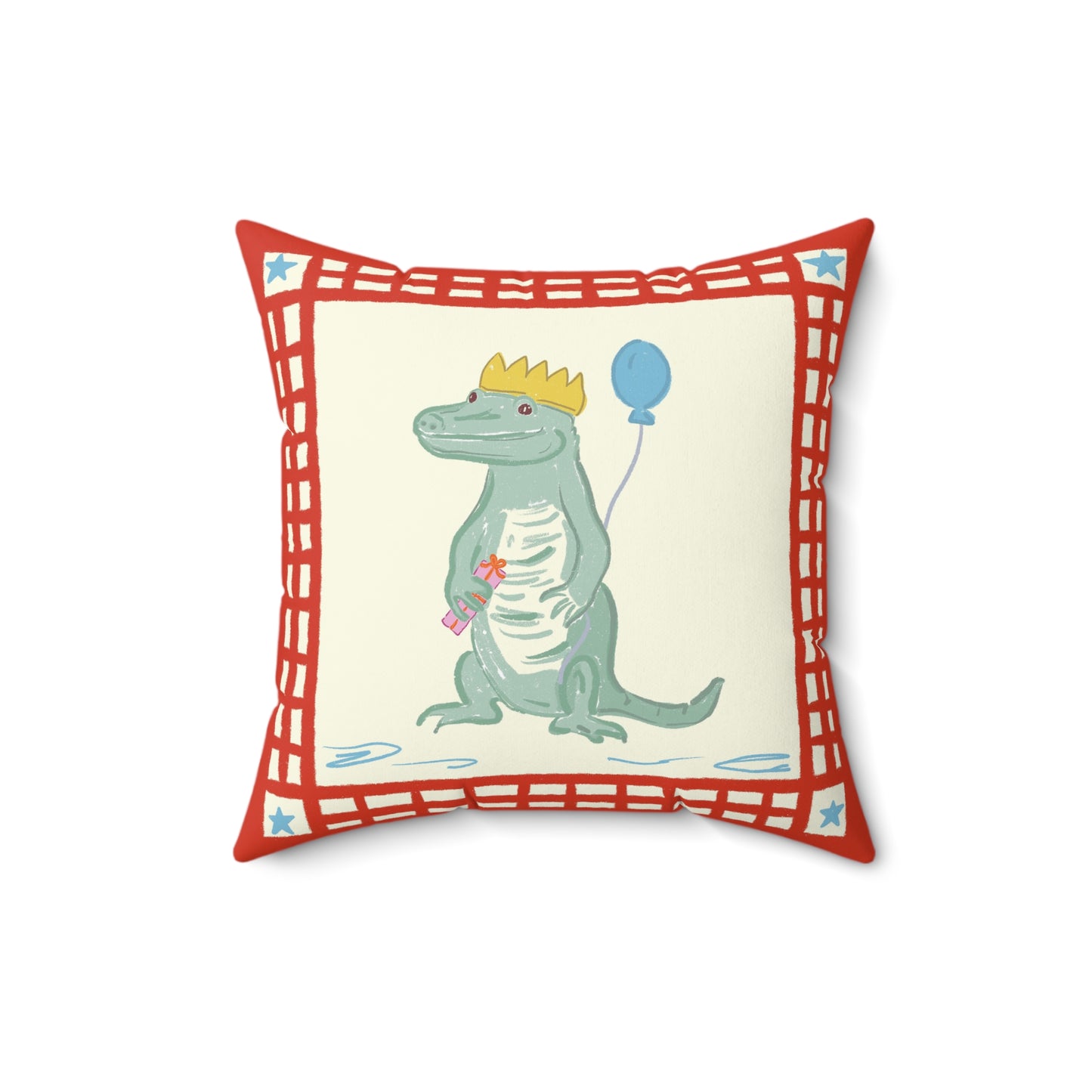 Alligator King Pillow, Animal Party Series