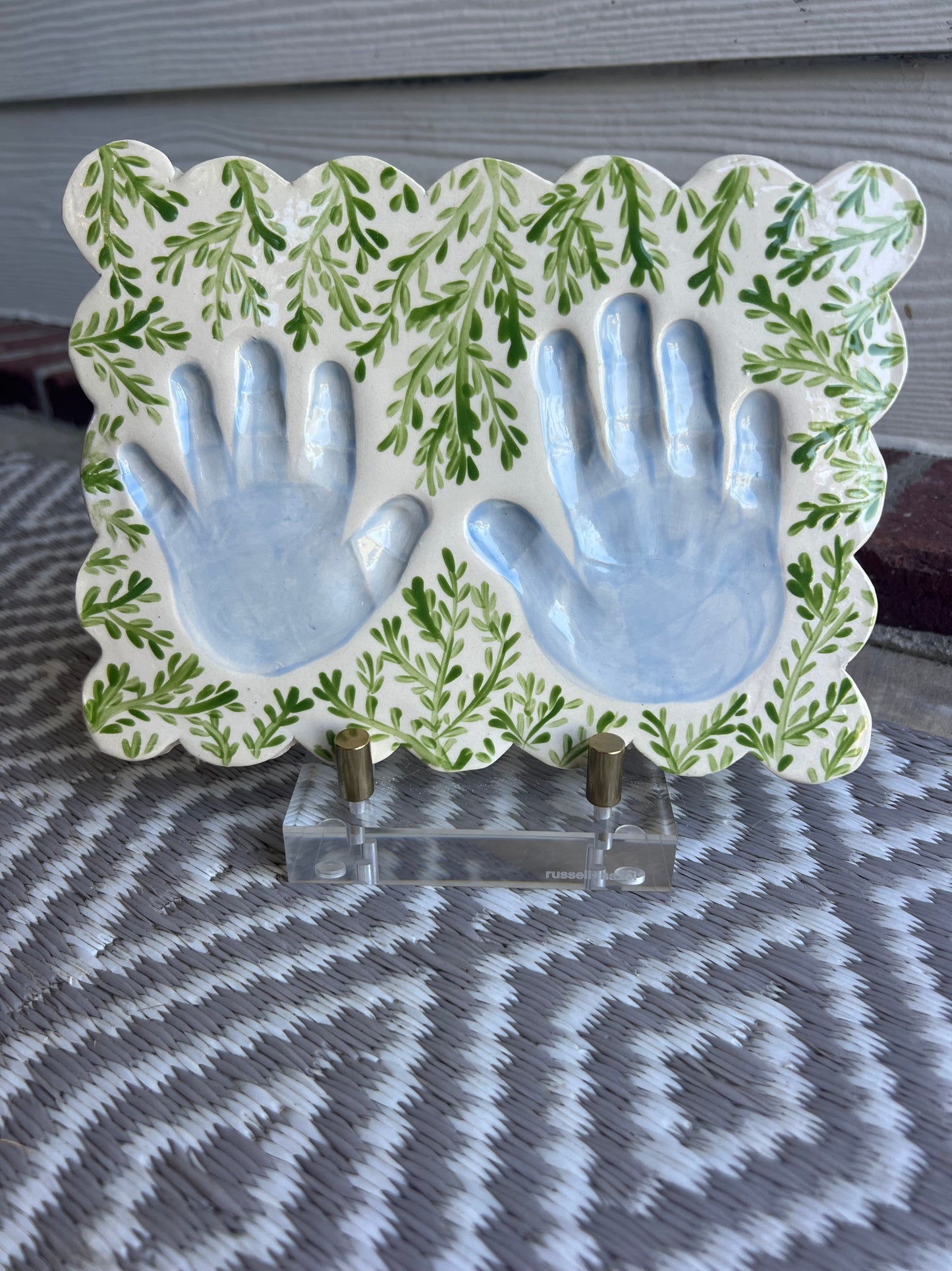 Scalloped Clay Imprint - Vines