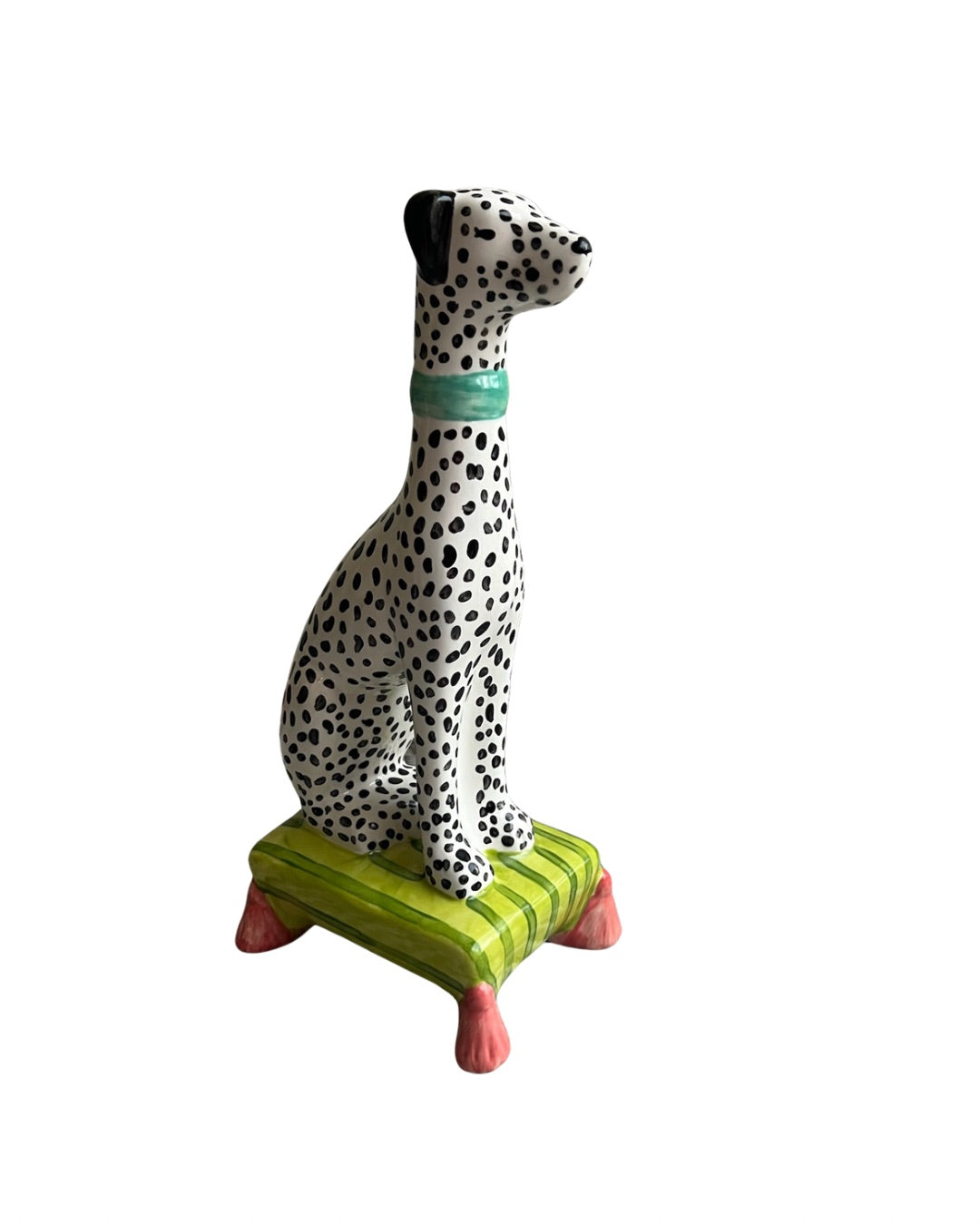Belle on Green Stripe- Limited Edition Dalmatian