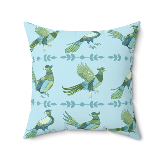 Pheasant Strut Pillow - Blue