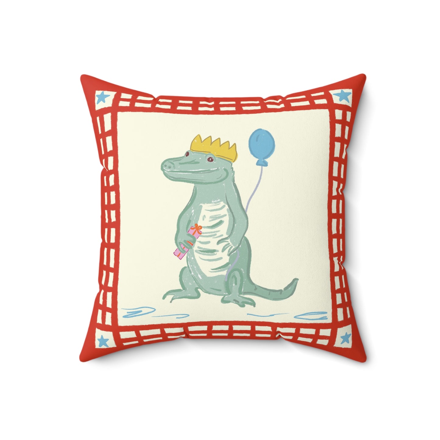 Alligator King Pillow, Animal Party Series