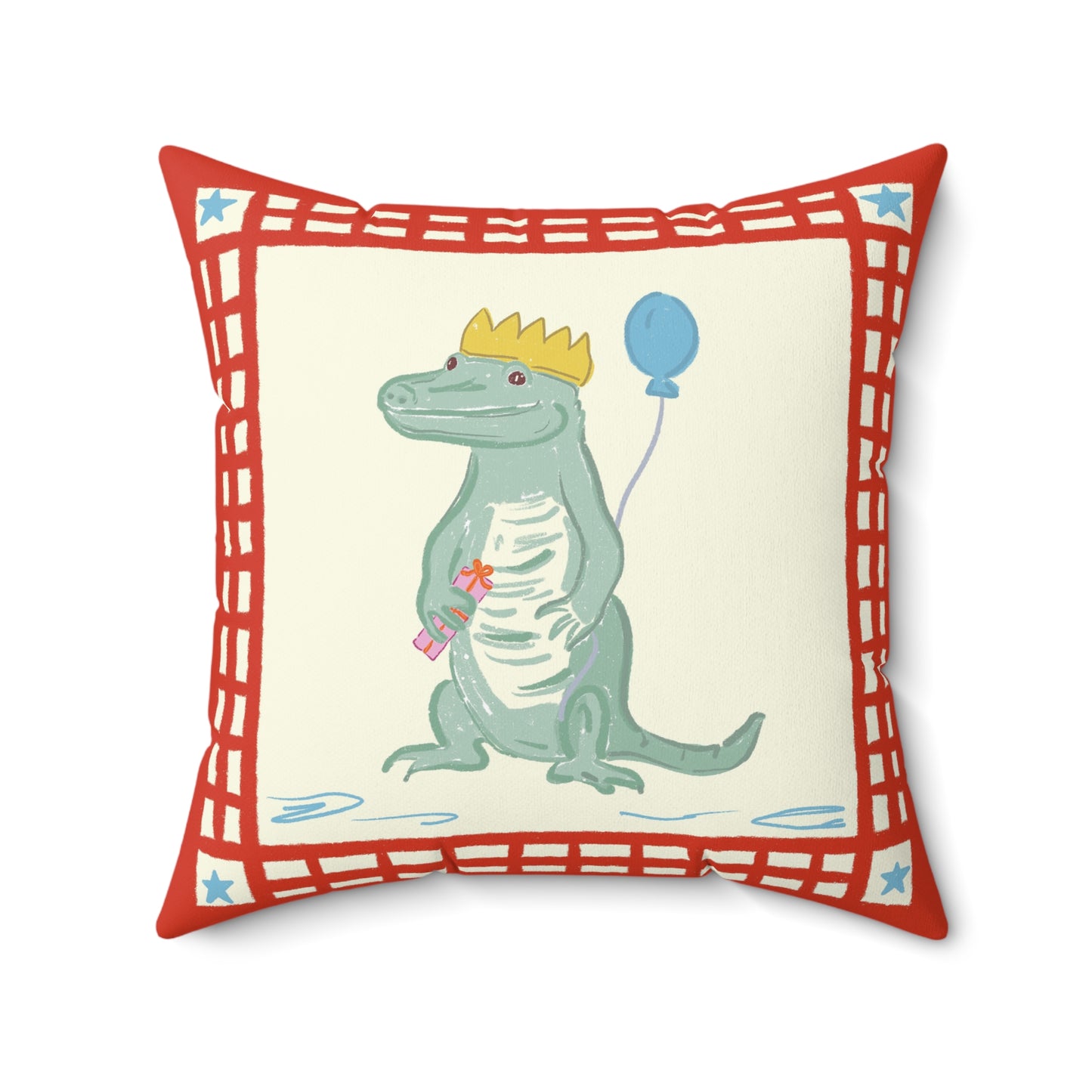 Alligator King Pillow, Animal Party Series