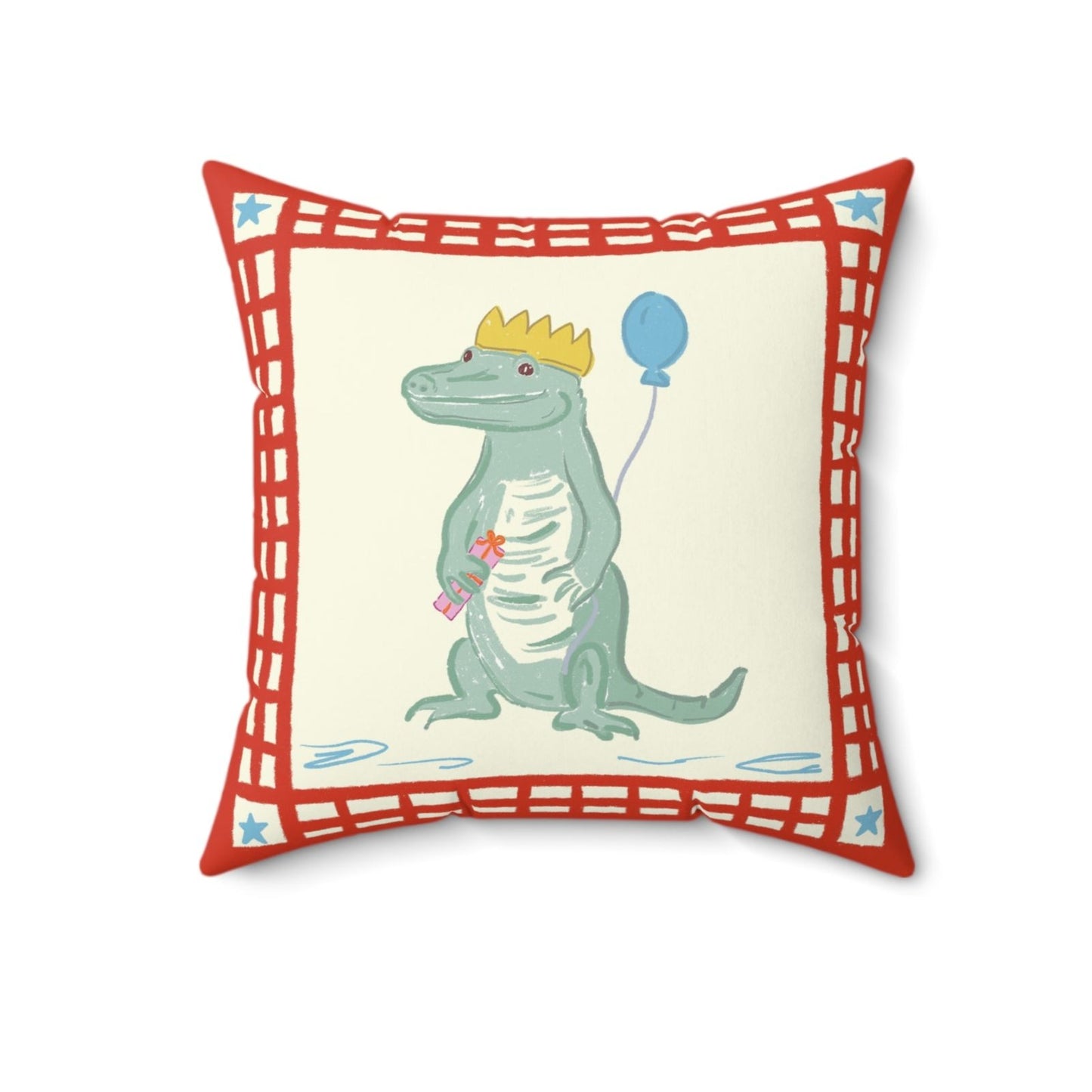 Alligator King Pillow, Animal Party Series