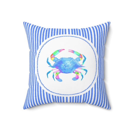 Blue Crab Pillow, Southern Shores Series