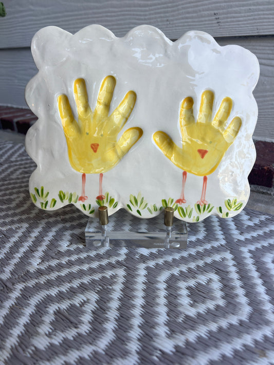 Scalloped Clay Imprint - Easter Chicks