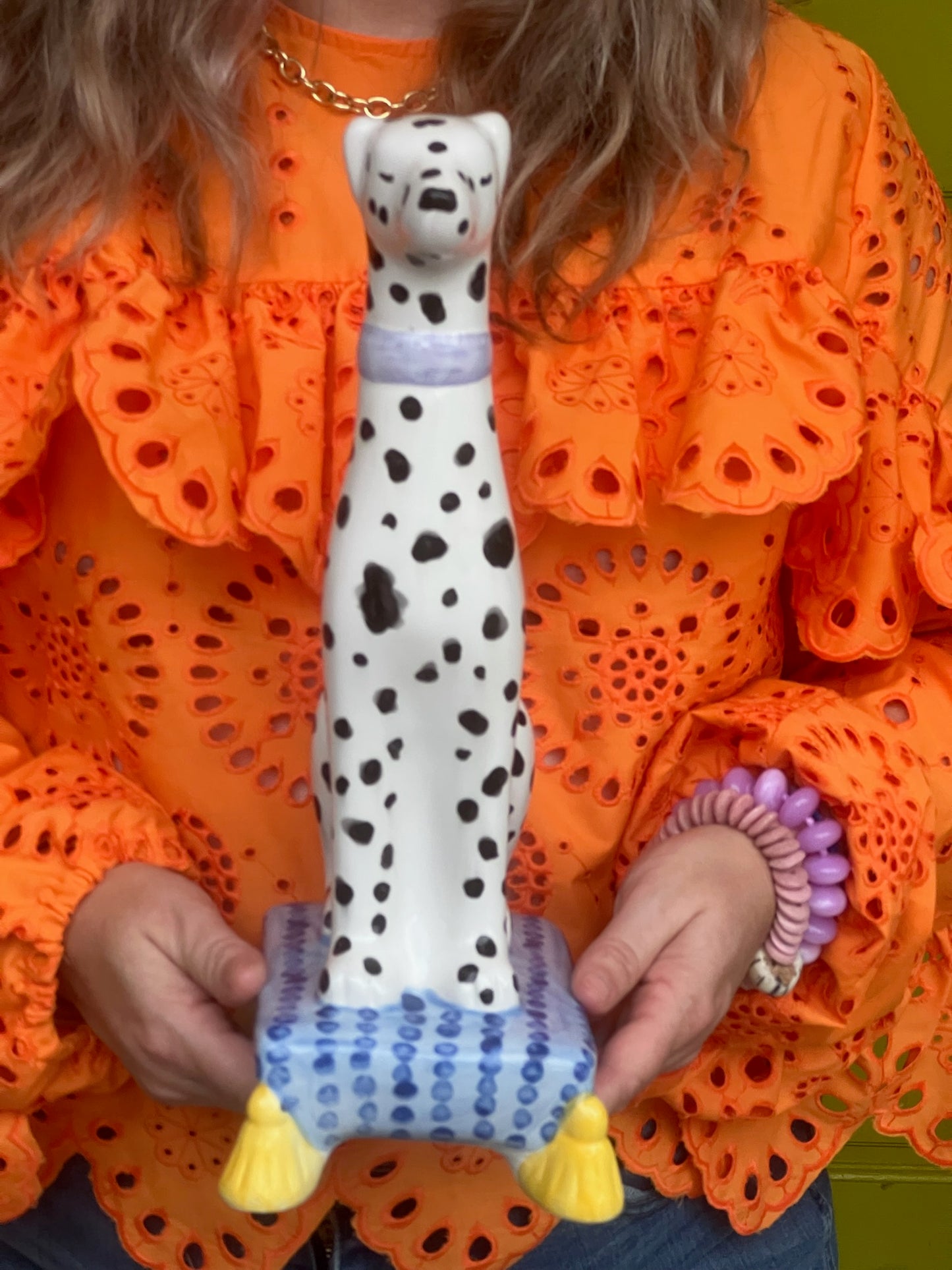 Belle on Blue Dots- Limited Edition Dalmatian