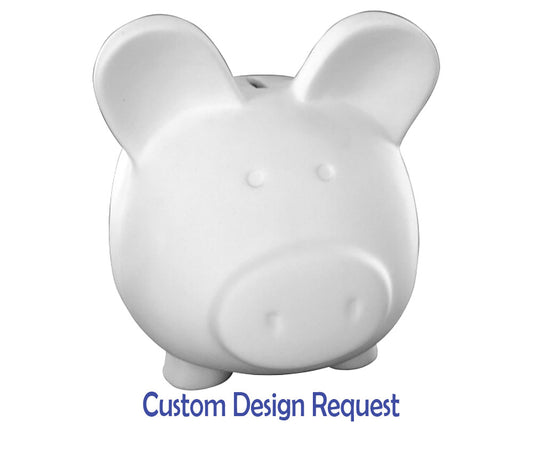 Classic Ceramic Piggy Bank - Custom Design