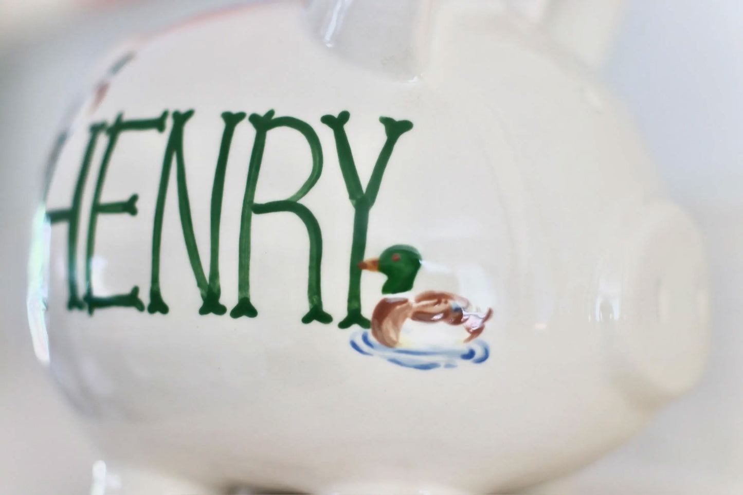 Classic Ceramic Piggy Bank - Woodland Mallard