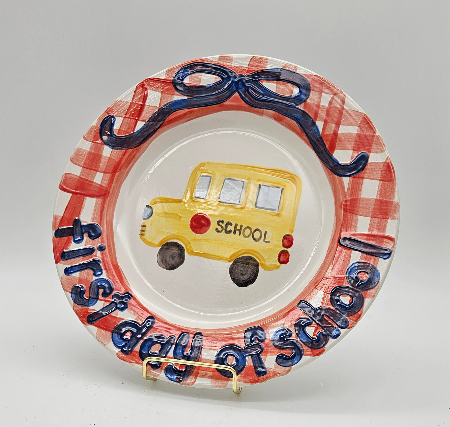 First Day of School Plate - Bus Design