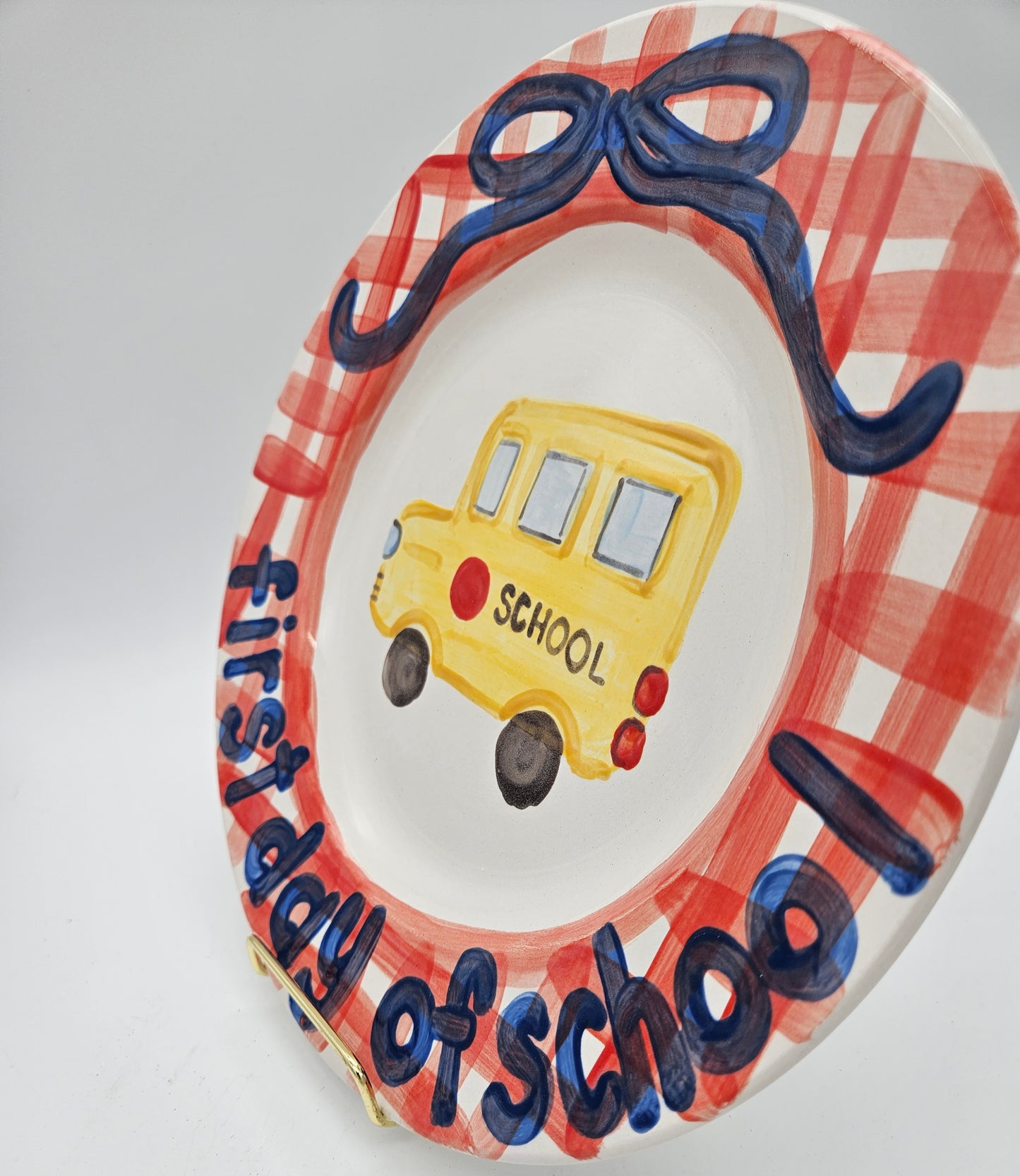 First Day of School Plate - Bus Design