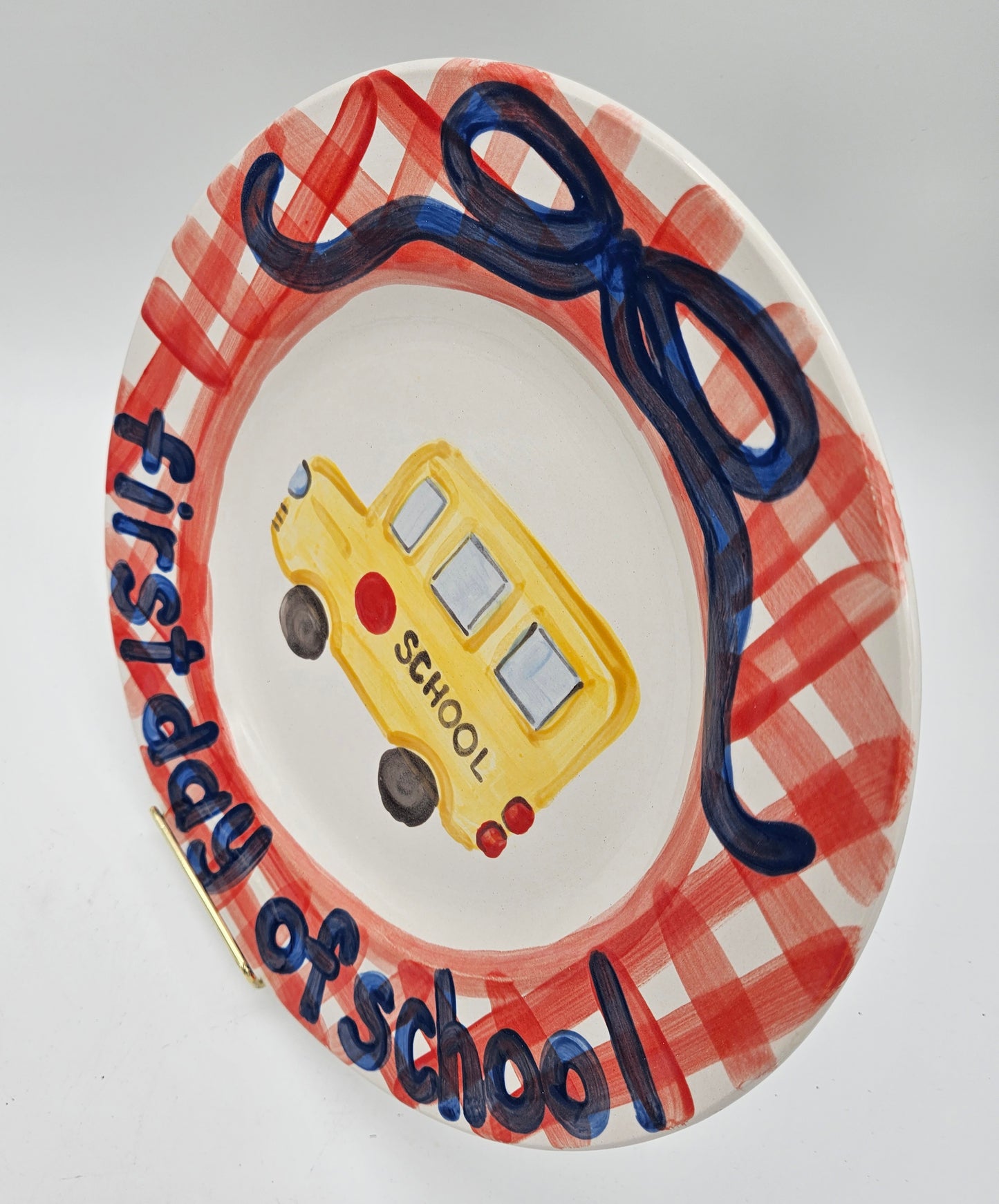 First Day of School Plate - Bus Design