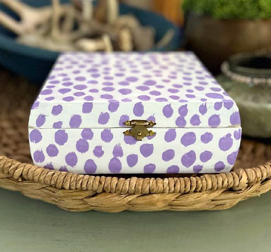 Handpainted Box With Dots