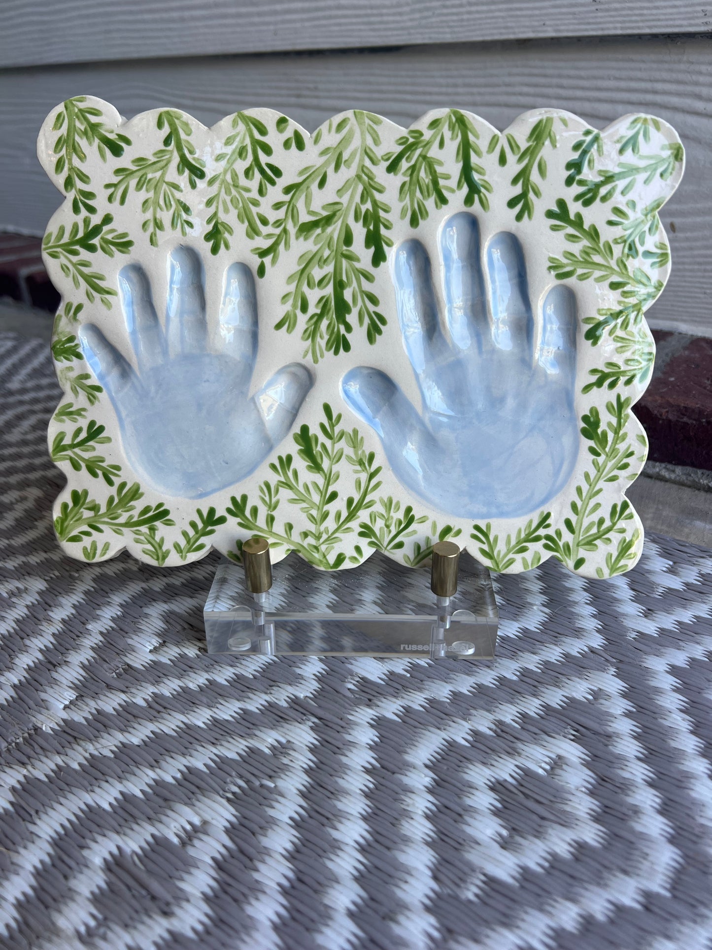Scalloped Clay Imprint - Vines