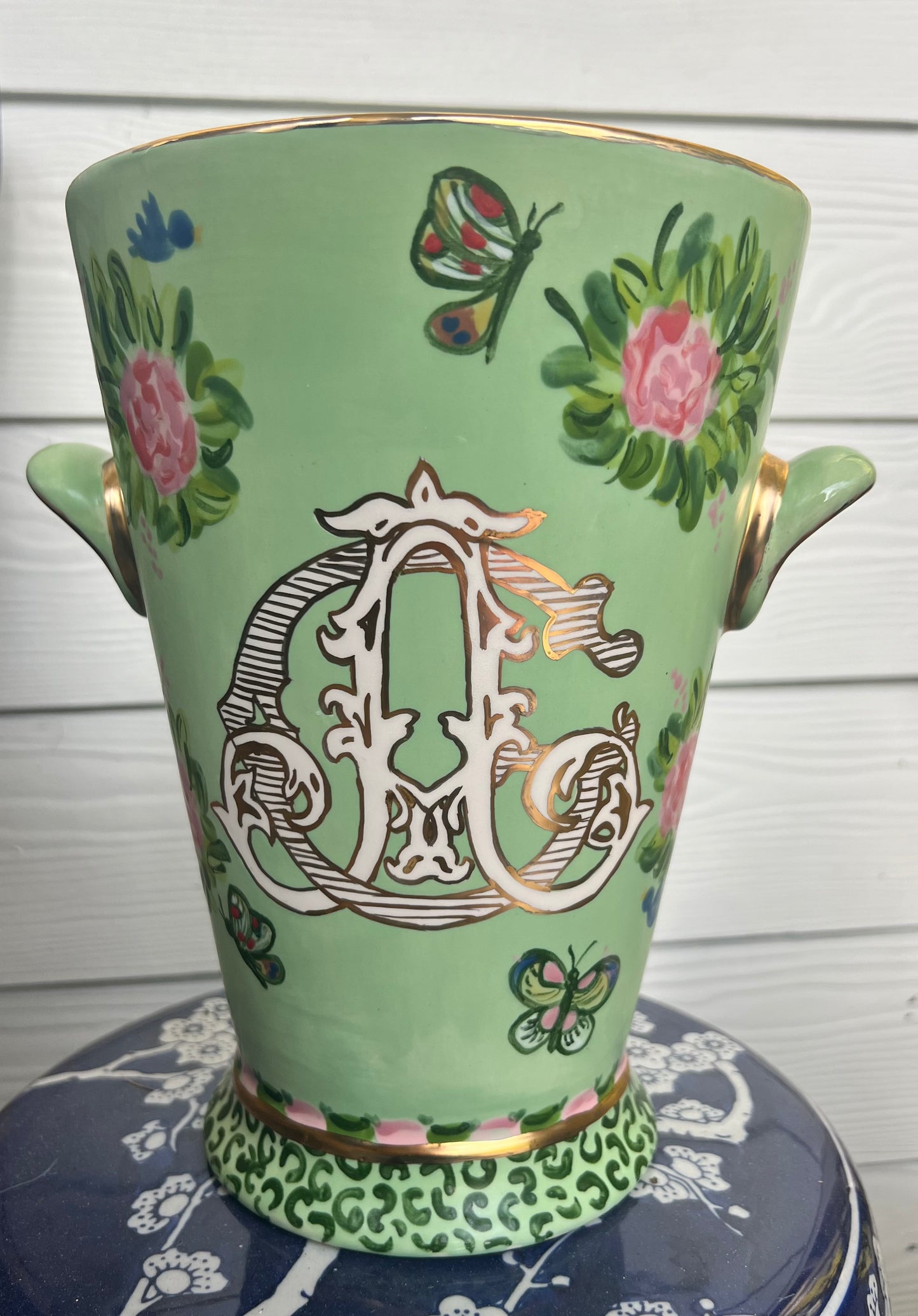 Ceramic Champagne Chiller -  Famille Rose