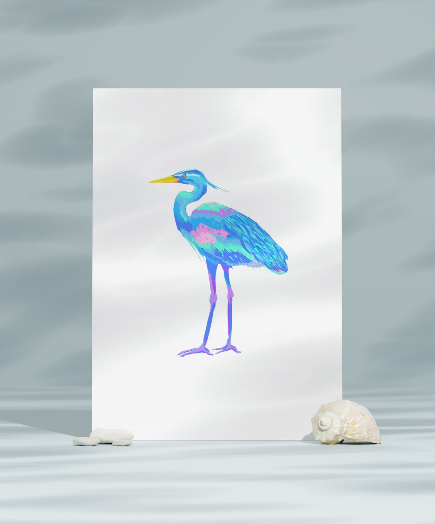 Blue Heron Canvas Print, Southern Shores Series