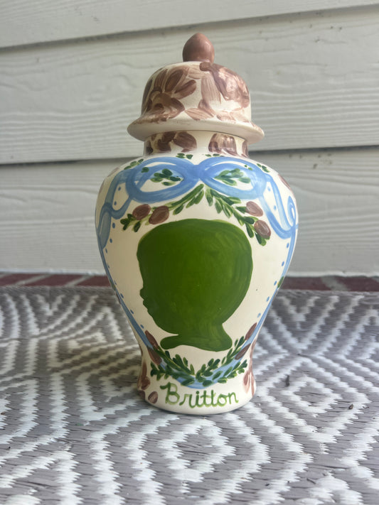 Woodland Crest Silhouette Ginger Jar