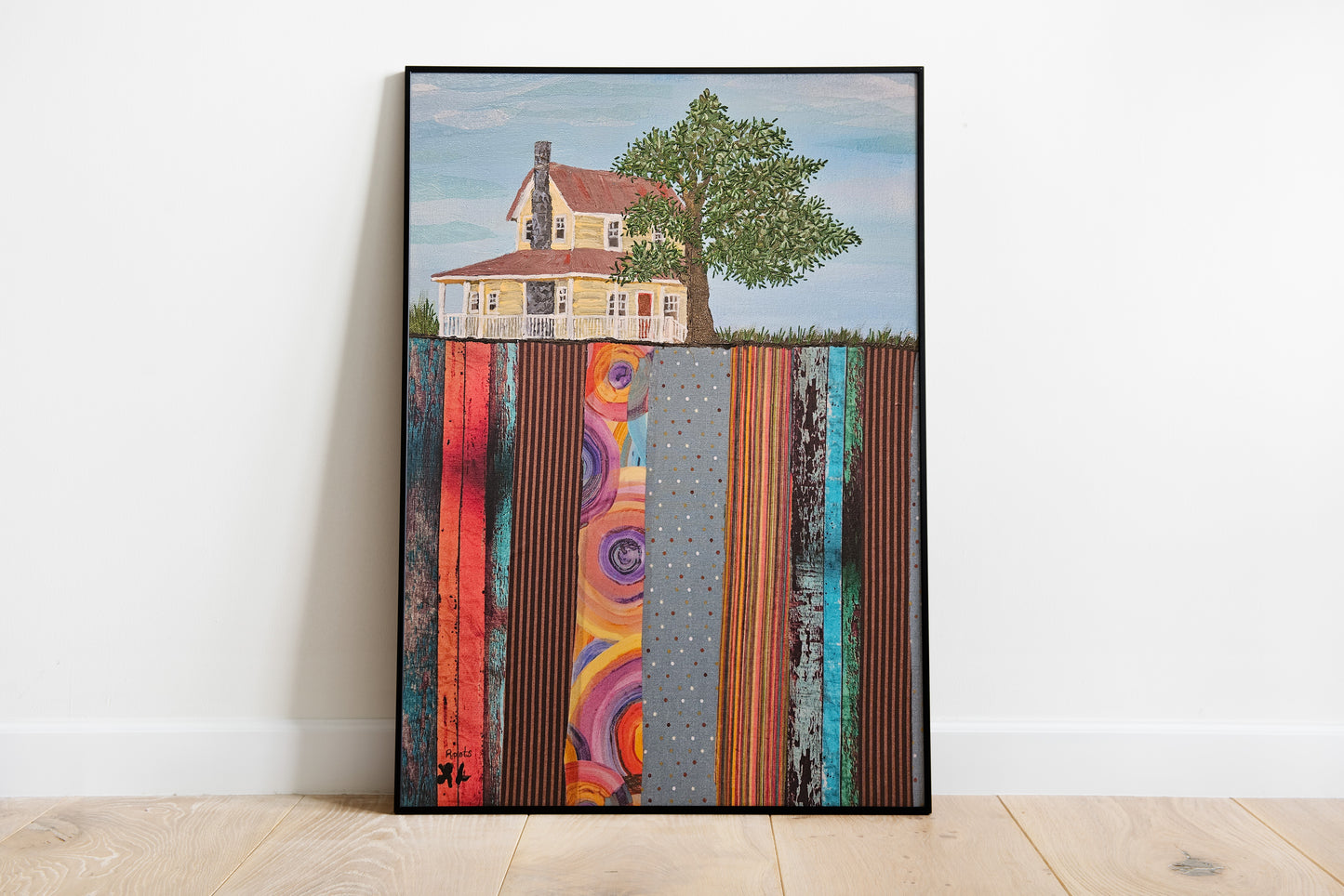 Roots Series - Mixed Media Canvas - Farmhouse Porch