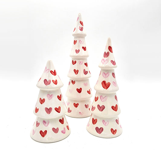 Sweetheart Tree - Ceramic Hand Painted Decorative Hearts