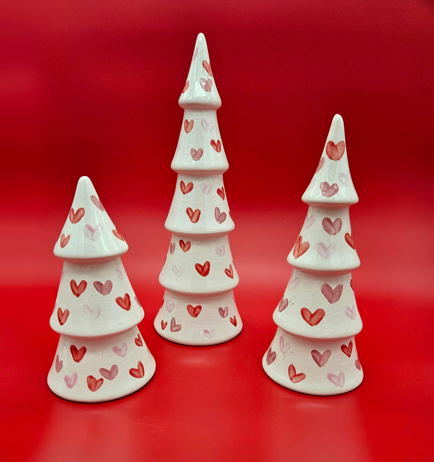 Sweetheart Tree - Ceramic Hand Painted Decorative Hearts