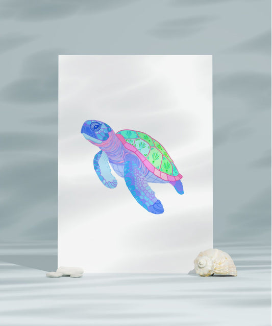 Sea Turtle Canvas Print, Southern Shores Series