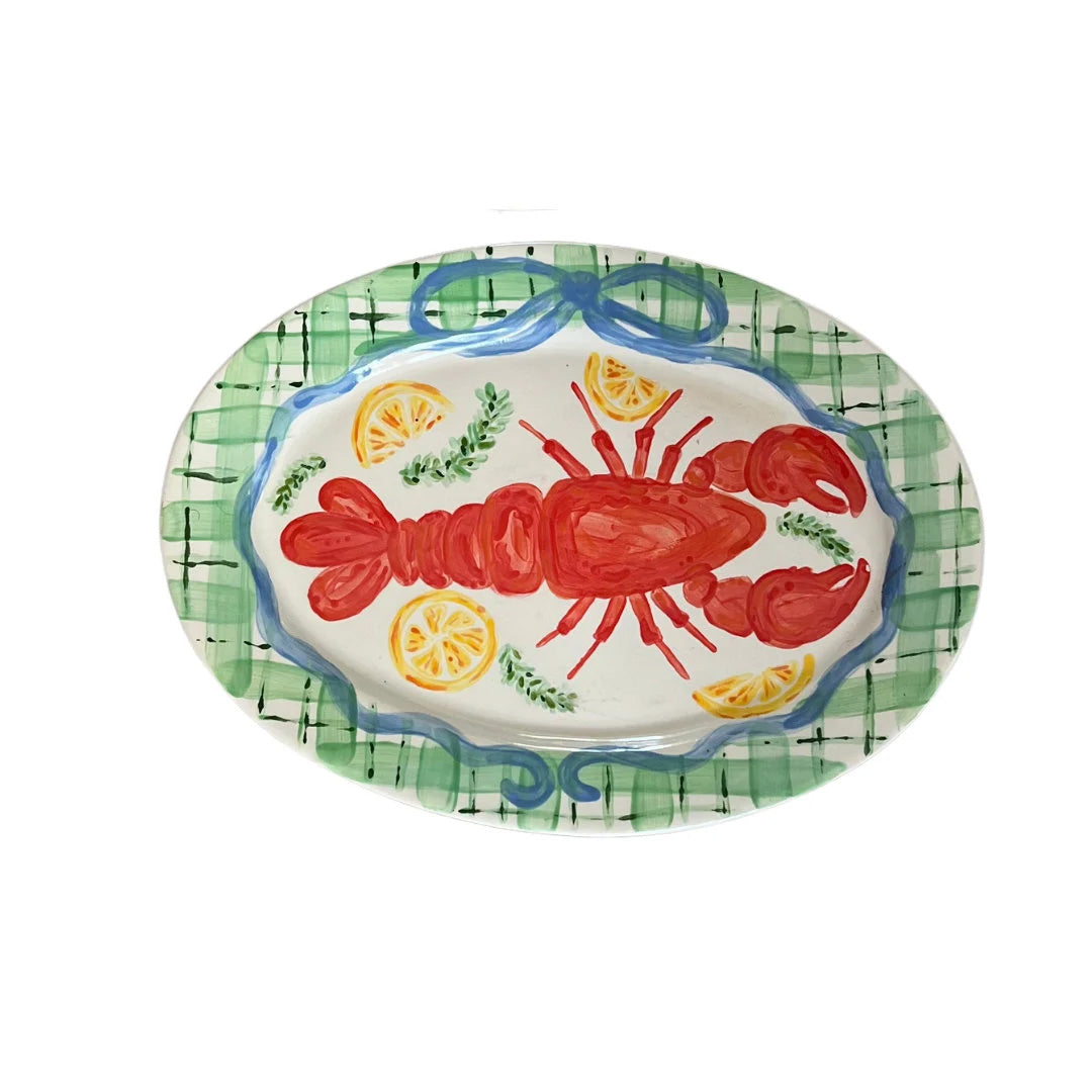 Handpainted Lobster Platter 15"