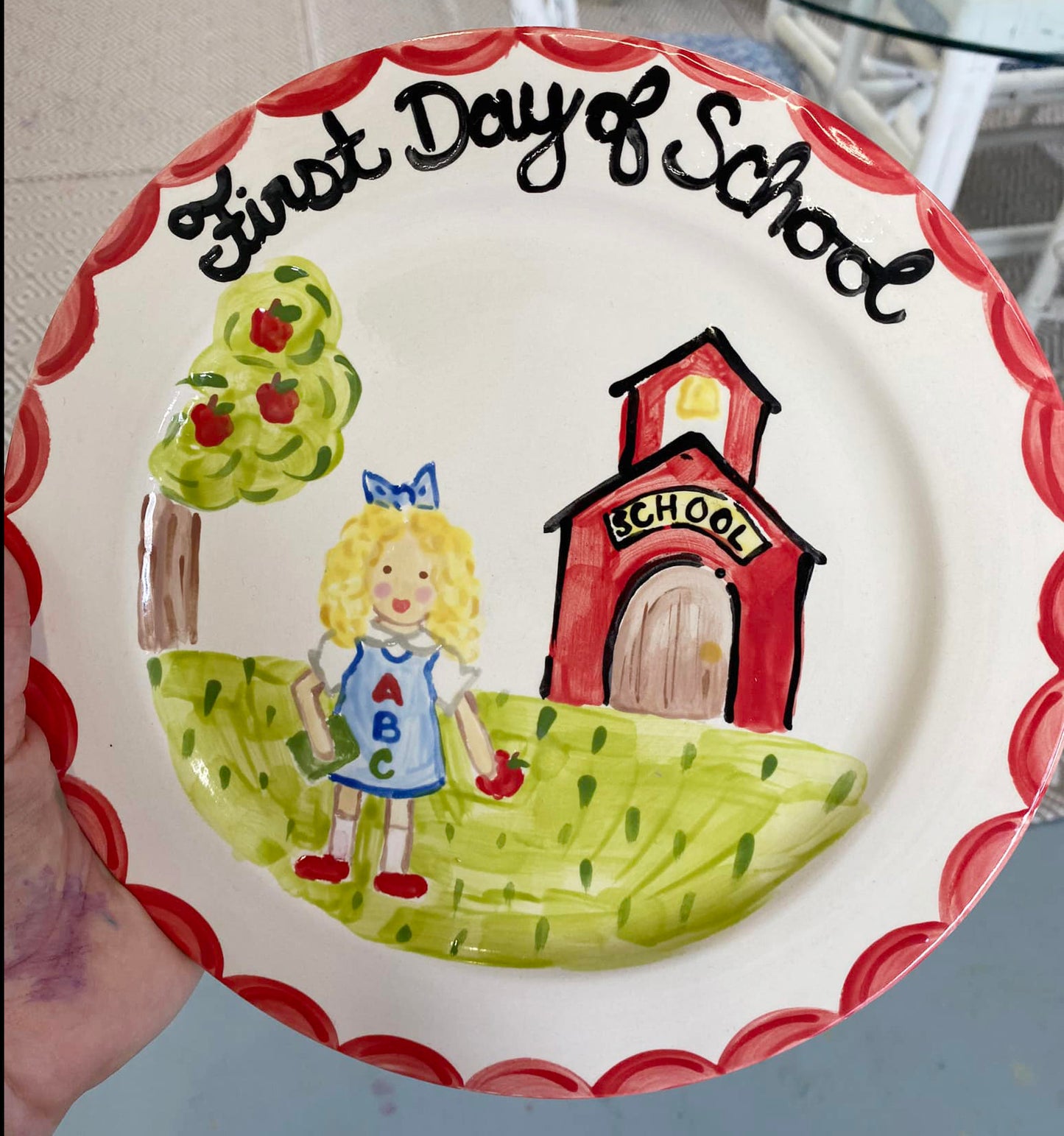 First Day of School Portrait Plate