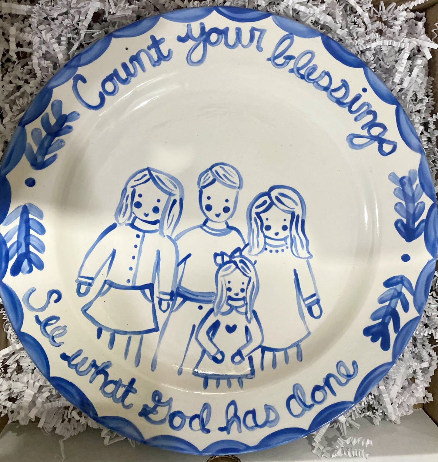 Family Portrait Plate Count Your Blessings