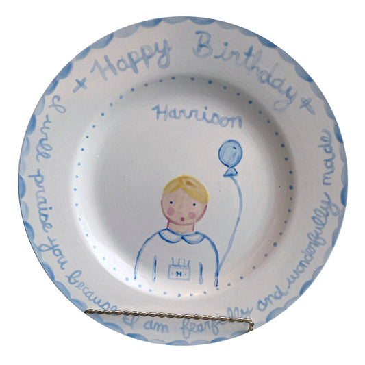 Birthday Plate Portrait Wonderfully Made