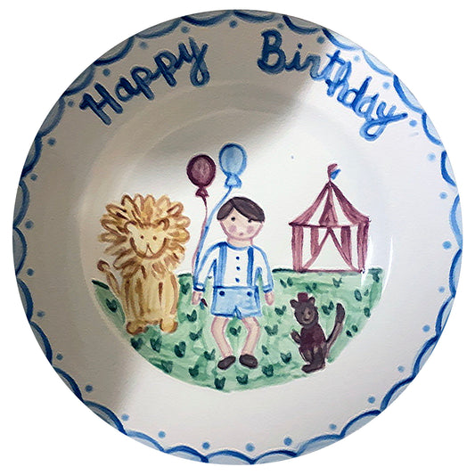 Birthday Plate Portrait Circus