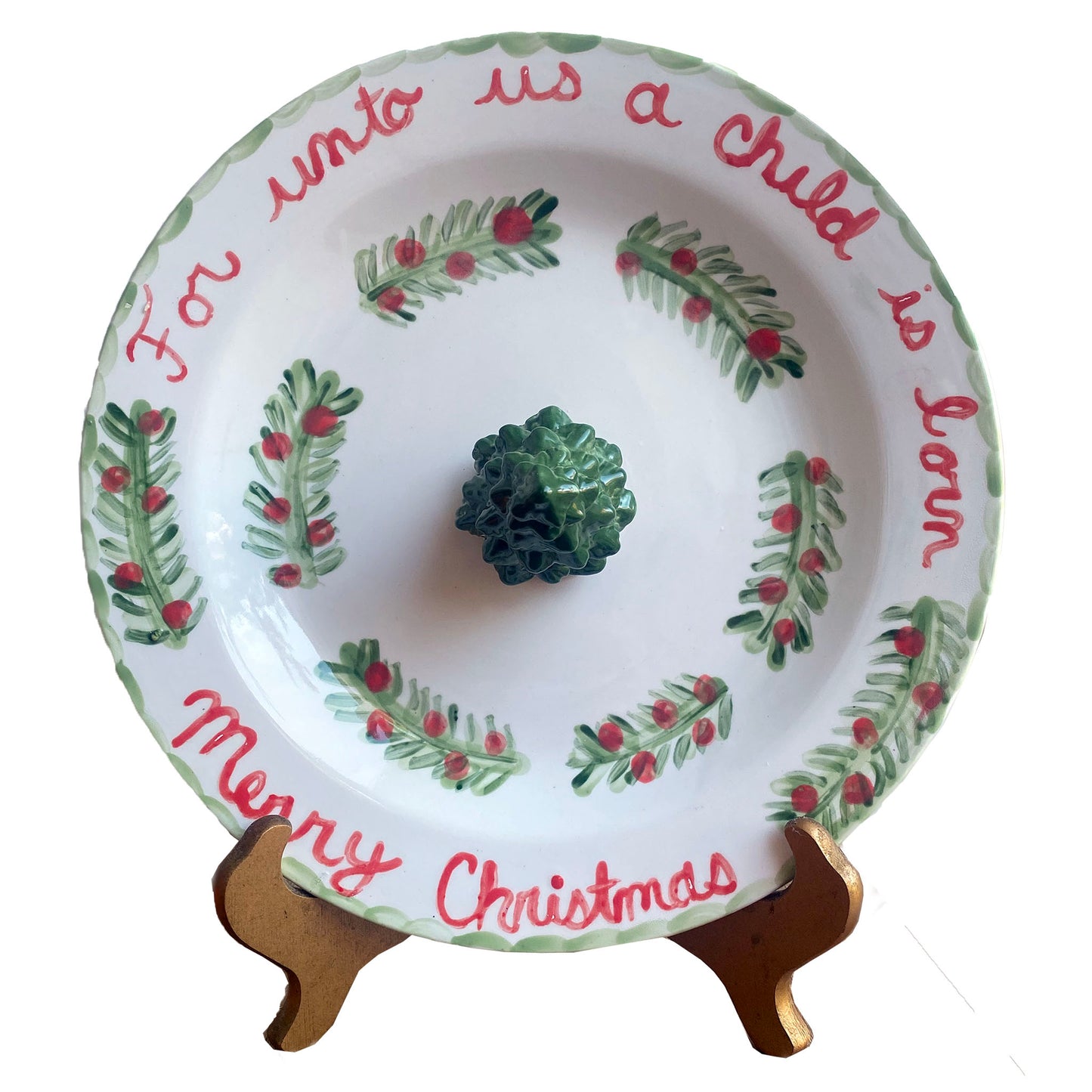 Christmas Tree A Child is Born Plate
