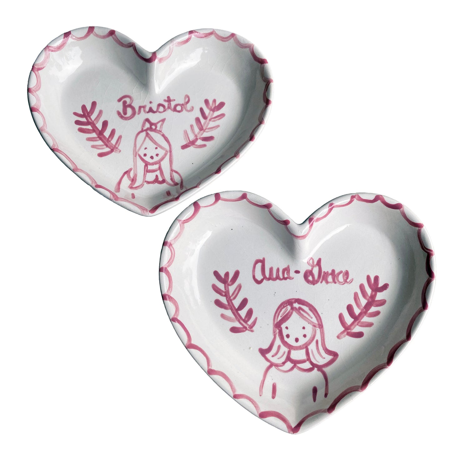 Keepsake Dish Heart Shape Portrait Single Color
